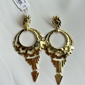 Kendra Scott Shiva Statement Earrings Gold